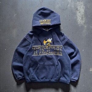 vintage 90’s georgia tech yellow jackets collegiate hoodie